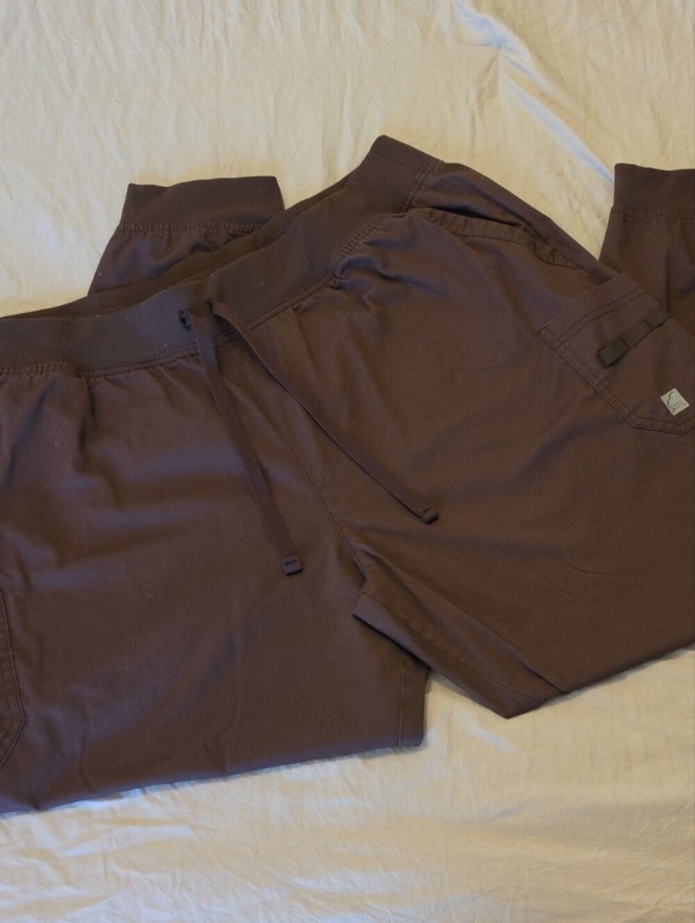 Women's Dark Brown Jogger Style Scrub Pants